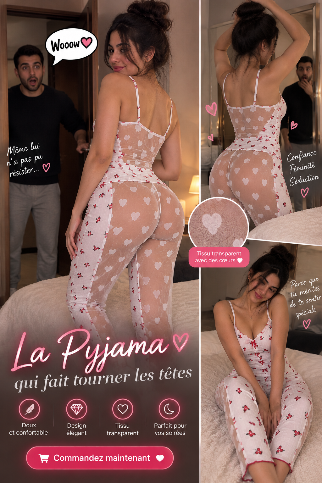 Pyjama Cherry Love™ | Sensuel, Léger & Irrésistible