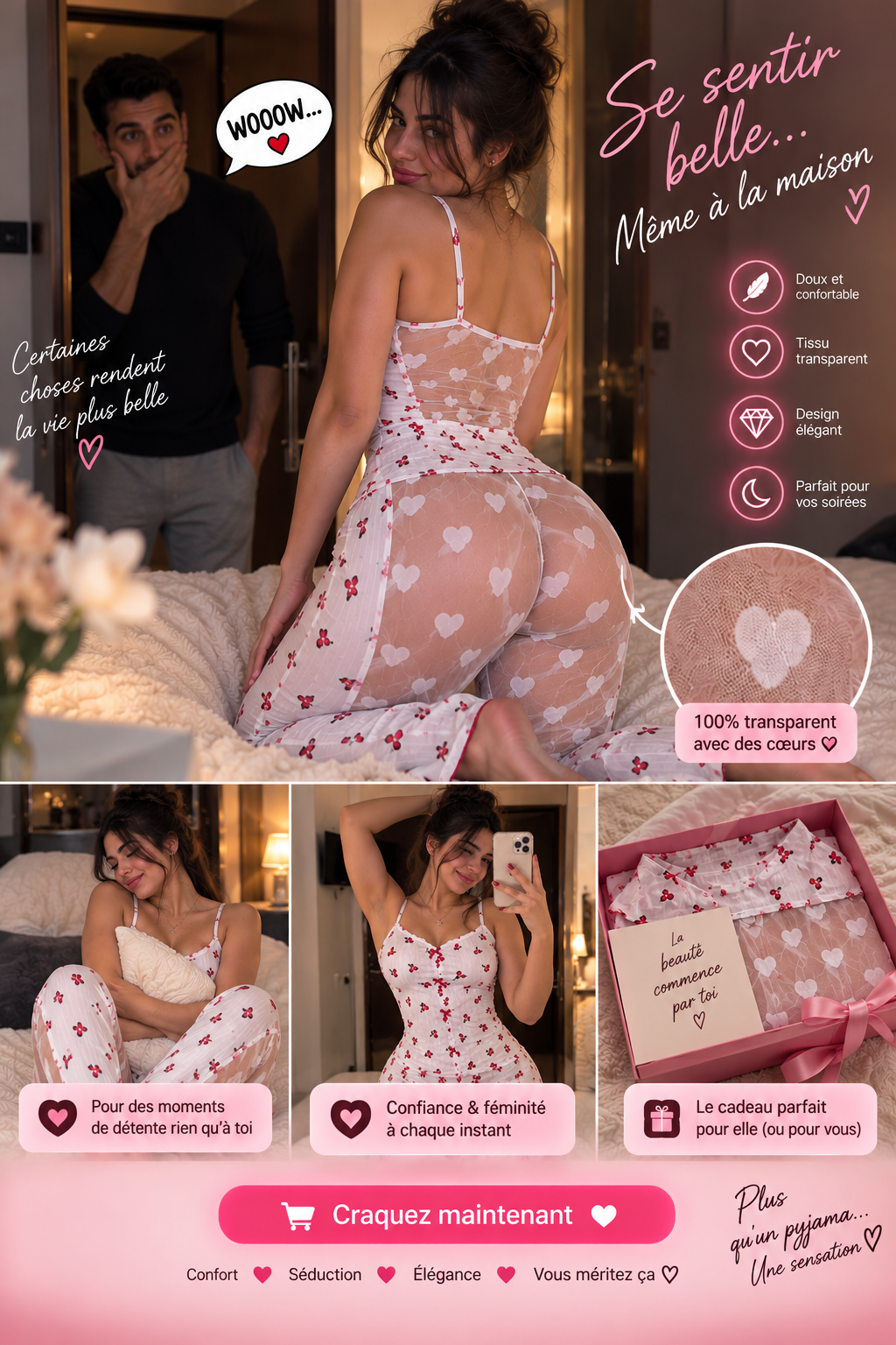 Pyjama Cherry Love™ | Sensuel, Léger & Irrésistible