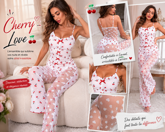 Pyjama Cherry Love™ | Sensuel, Léger & Irrésistible